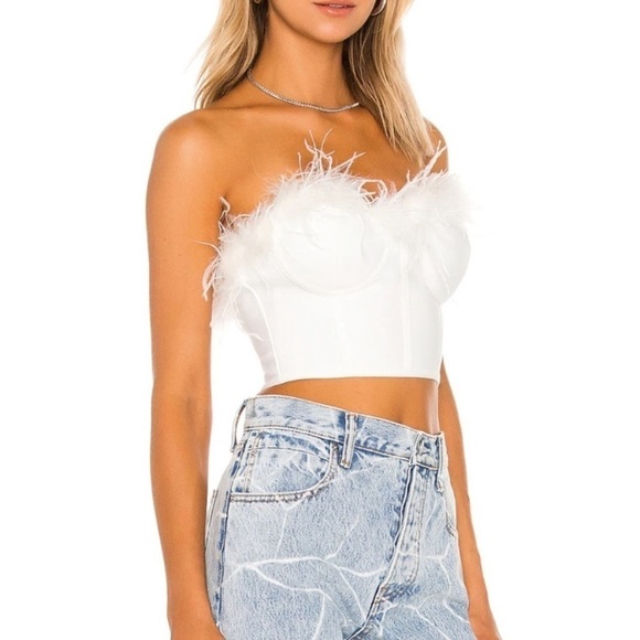 NWT Superdown Ramona Bustier Top in White - Picture 4 of 8